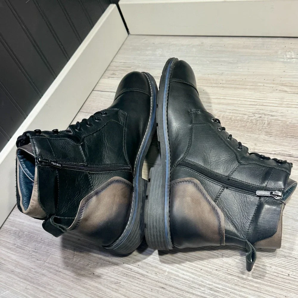 Pikolinos‎ York M2M Black Leather Ankle Boot Men's Size 46 US 13